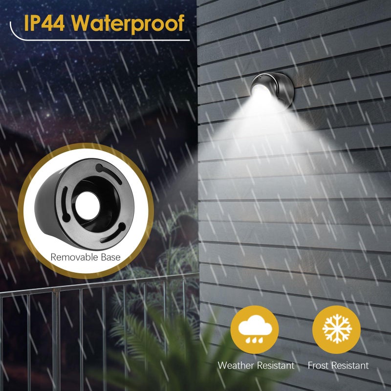 ProGreen 6000K Battery Motion Sensor Light Outdoor Waterproof Wireless LED Battery Powered Wall Light Auto On/Off Night Light 2 Pack Cool White - Image 5